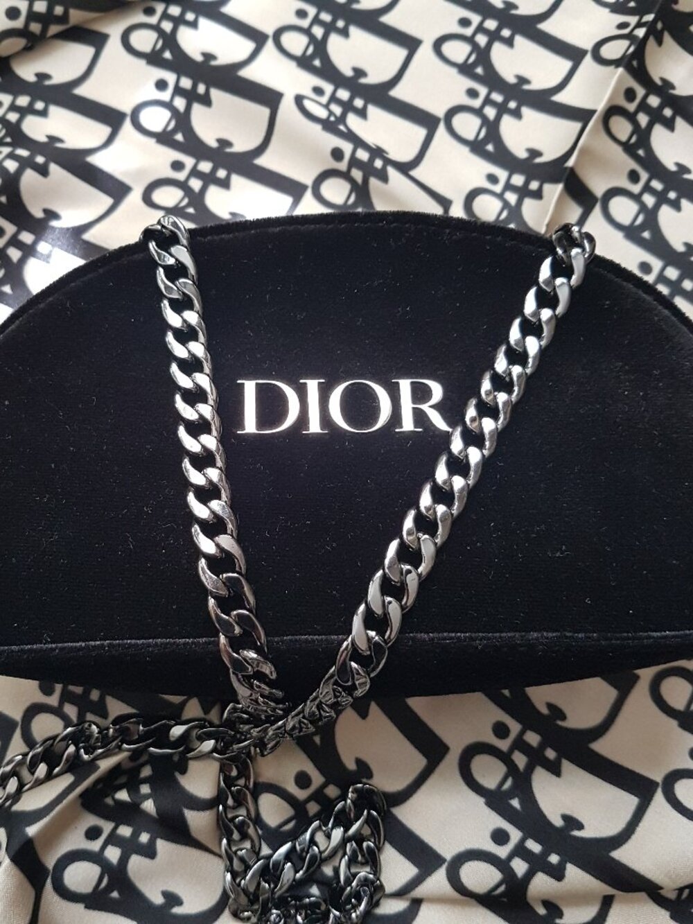 Dior Black Velvet Cosmetic Bag